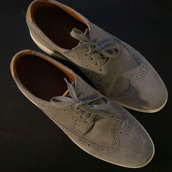 Johnston & Murphy Men's Ellington Gray Wingtip Oxford Style 25-3099 Size 11.5M - Picture 1 of 7